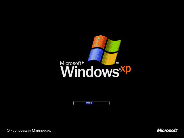 Процесс переустановки Windows XP